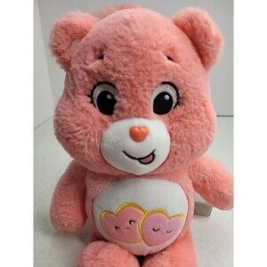 Care Bears 14” Unlock The Magic Soft Plush Love A Lot Bear Coral Pink